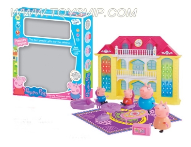 Pink pig with a 3D light music park