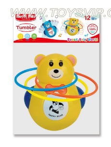 小熊音乐灯光不倒翁(带圈)