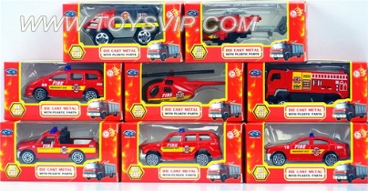 1:64 fire truck alloy