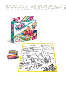Dinosaurs graffiti canvas