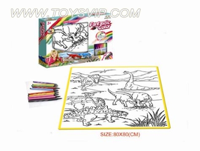 Dinosaurs graffiti canvas