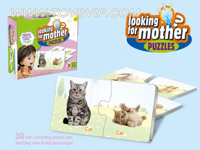 Matching puzzle to find her mother