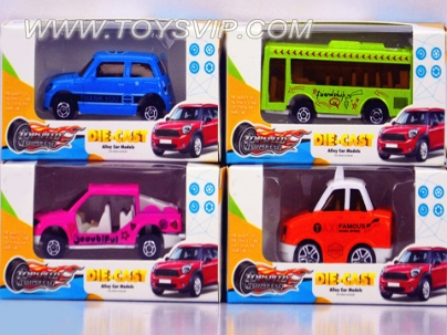mini bus alloy car (4 asst)