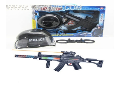 Explosion police cap with infrared sound gun MP5