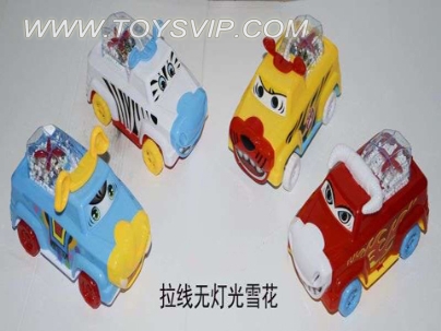 拉线雪花卡通车(牛、马、象、虎)