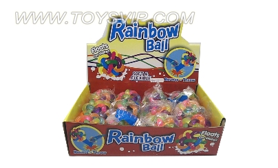 65mm transparent rainbow glitter ball