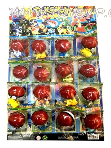 1.5寸精灵公仔+2寸精灵球/16PCS一吊板