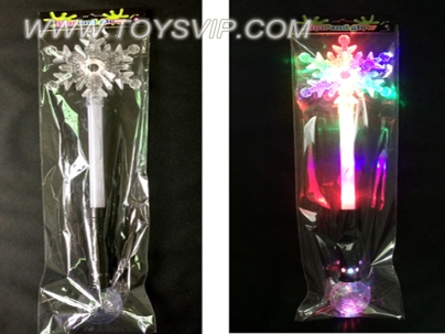 雪花加球长棒 手把黑色(红兰绿灯 三种模式发光)