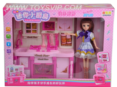 Mini kitchen with lights and music