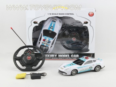 1:16 four-way gravity sensing steering wheel police car Ferrari sports car