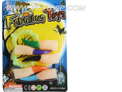 Ghost teeth with long fingernails
