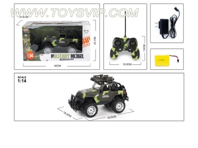 1:14 convertible Wrangler remote control car (including electricity)