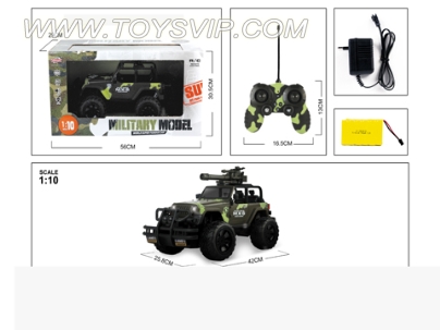 1:12 convertible Wrangler remote control car (including electricity)