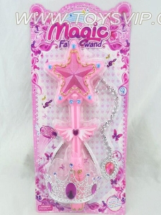Colorful Stars flash music magic wand + jewelry
