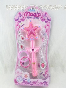 Colorful Stars flash music magic wand + jewelry