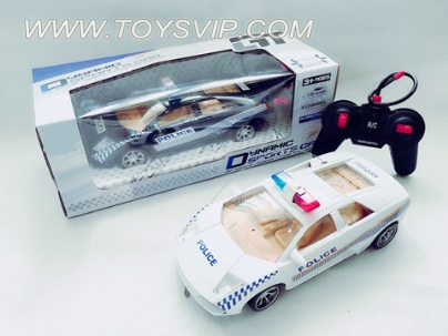 1:16 four-way remote control police car with light