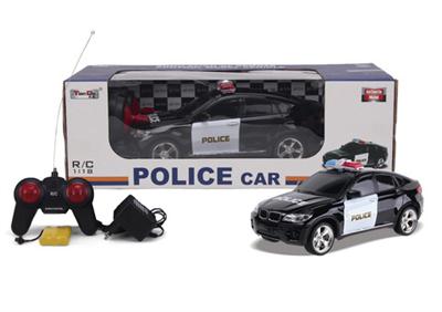 1:18 4通仿真遥控宝马X6警车配普通遥控器