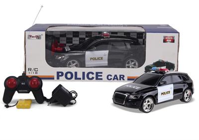 1:18 4通仿真遥控奥迪Q7警车配普通遥控器