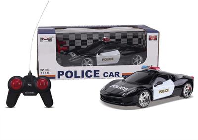 1:18 4通仿真遥控法拉利警车配普通遥控器