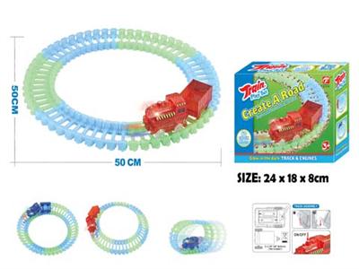 电动夜光积木轨道车(60PCS)