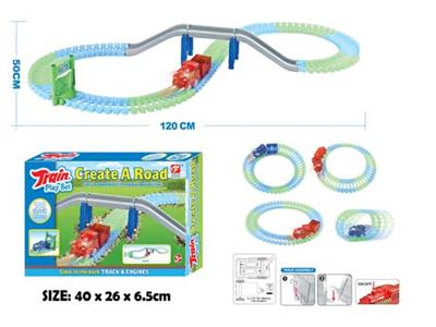 电动夜光积木轨道车(100PCS)