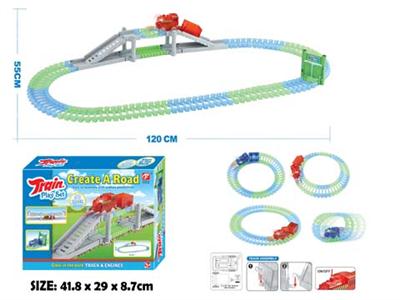 电动夜光积木轨道车(90PCS)