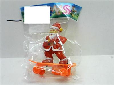 Santa Claus pull scooter
