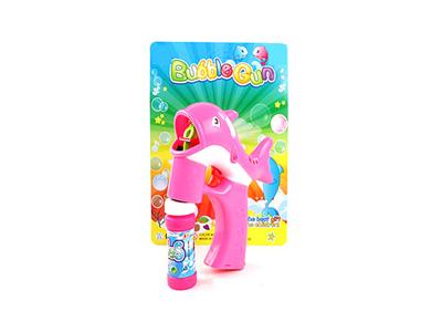 Solid color with light music new dolphin bubble gun 1 bottles of water