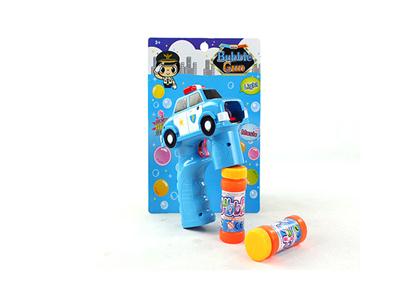 Solid color bubble gun fire, police 2 bottles of water without music