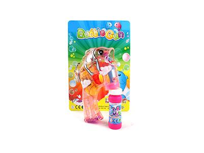 Transparent new clown fish with lights, bubble gun, no music, 1 bottles of water