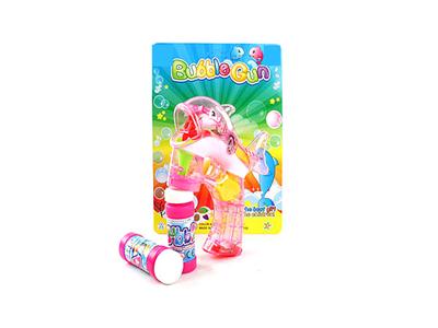 Transparent bubble gun with light music new dolphin 2 bottles of water