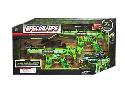 Hand - held Camo AK47 combat gun, battle laser marker, projectile, sound and vibration (wrapped)