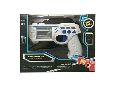 Single armed with mini vs pistol (corner) laser target robot (without electricity)