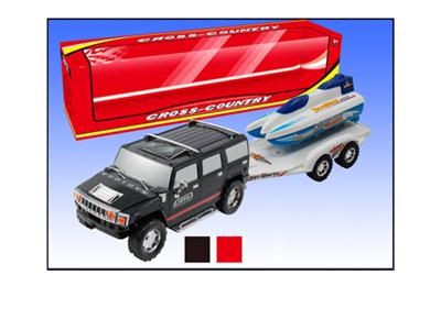 Inertial off-road Hummer towing airship