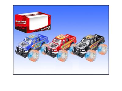 Inertial off-road vehicles with flashing lights