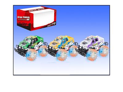 Inertial off-road vehicles with flashing lights