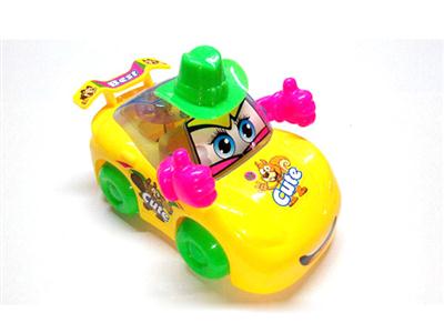 Pull light cartoon car (can pack sugar)