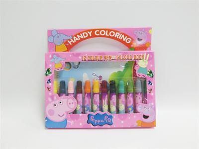 12 color watercolor painting pen with the Pepe pig