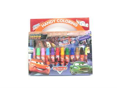 12 color watercolor painting pen with the cars