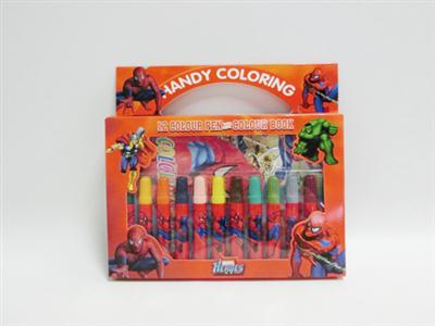 12 color watercolor painting pen with the spider man