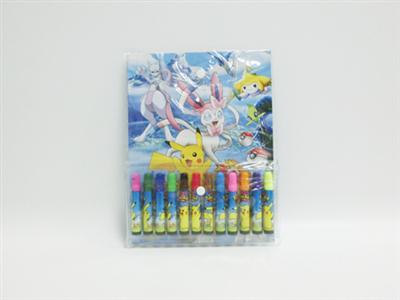 12 color watercolour pen with painting Ben Peccatte Chu