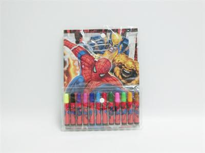 12 color watercolor painting pen with the spider man