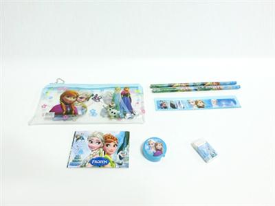 Frozen stationery bag (small book 2 pencils 1 pencil sharpener 1 eraser ruler 1)