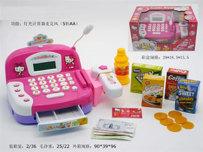 Hello, Kitty, smart cash registers, lights, calculators, microphones, 5 AA