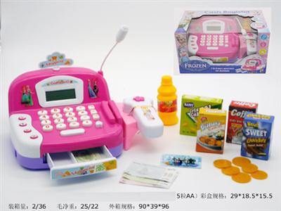 Ice and snow smart cash register, light calculator, microphone 5 AA