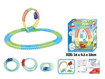 电动夜光积木轨道车(80PCS)