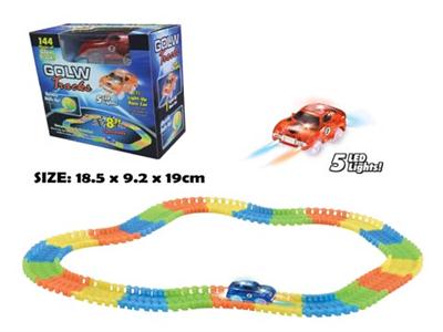 电动夜光积木轨道车(144PCS)