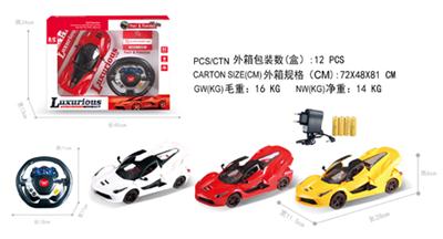 1：16法拉利遥控开三门五通 音乐方向盘