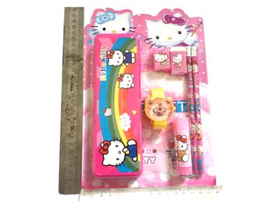 KT猫+手表吸板文具套装