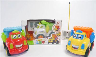 实色四通遥控灯光音乐卡通工程车（中文）